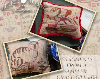 EXKLUSIV - Fragmente aus einem Sampler - Grace Gill 1838 (2024) von Little Robin Designs -- Papierschlaufe