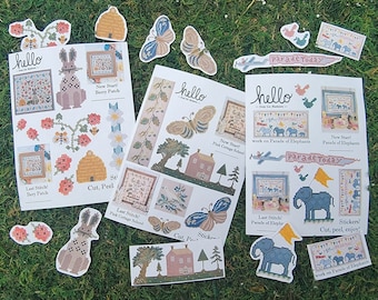 Stitching Book of Days STICKERS by Liz Mathews of hello from Liz Mathews (2022) - cross stitch chart
