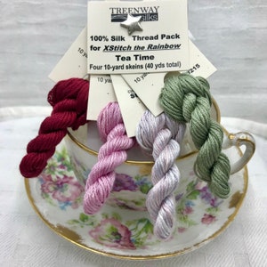Tea Time SAL Collaboration - Xstitch the Rainbow - Treenway Silks (2023) - cross stitch chart
