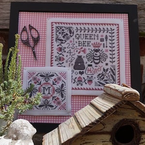 NASHVILLE RELEASE - Marjorie Massey - Queen Bee Sampler & Pincushion (2020) - pattern