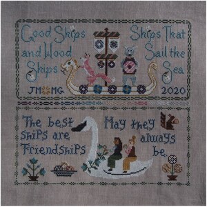 NASHVILLE MARKET EXCLUSIVE - Bendy Stitchy Designs & The Blue Flower - Friendship Sampler (2020)