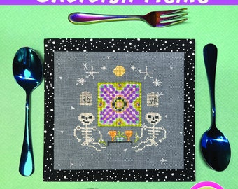 Skeleton Picnic (2024) by Ardith Designs -- paper chart