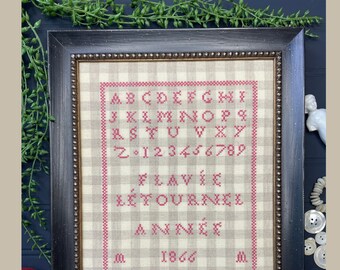 Flavie 1866 (2024) by Annie Turner of The Proper Stitcher -- paper chart
