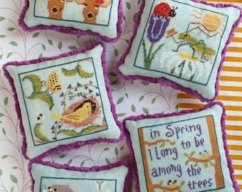 Spring Forest Scrapbook - Part 1 by Stephanie Webb of Lindy Stitches (2022) - cross stitch chart