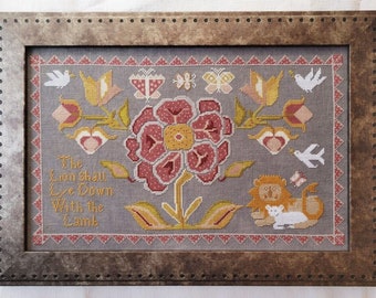 The Lion & The Lamb by Kathy Barrick of Kathy Barrick Needlework Designs (2022) - cross stitch chart