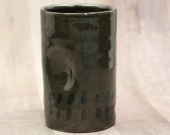 Squeezed Tumbler - Ready to Ship - Ceramic Handmade Wheelthrown Pottery Drink Glass