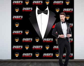 tuxedo backdrop etsy