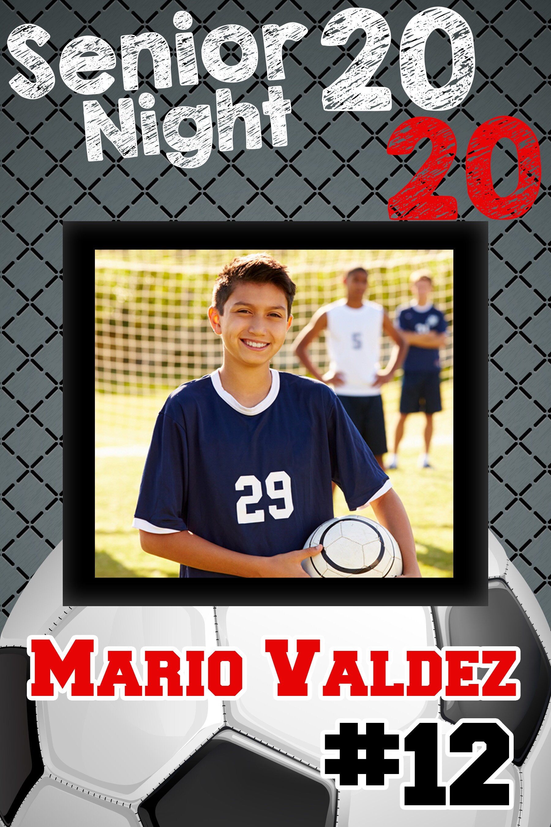 Senior Night Poster High School Senior Night Poster Soccer Etsy UK