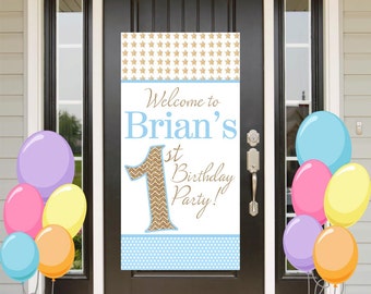 Twinkle Litte Star Party Birthday Door Banner  ~ Personalized Custom Party Banner - First Birthday Party Banner, Welcome to the Party Banner