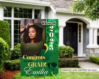 Class of 2023 Graduation Photo Yard Sign - High School Senior Welcome Sign - Welcome Sign Congrats, Grad Lawn Sign, Graduation Yard Sign