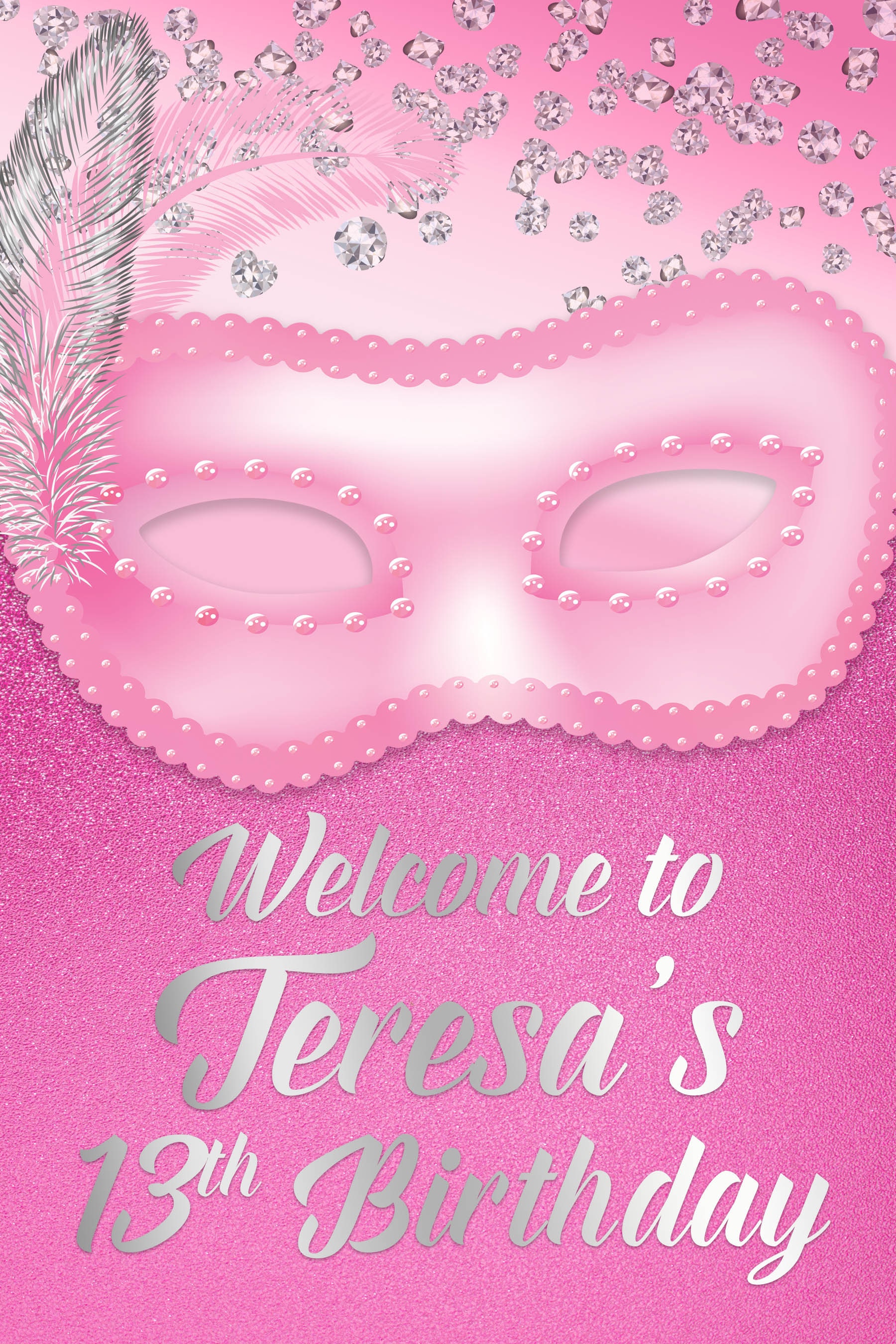 Masquerade Party Welcome Sign, Masquerade Welcome Sign, Custom Masquerade  Birthday Sign, Masquerade Party Decorations 