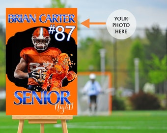 Senior Night Poster - High School Senior Night Poster, Football Senior Poster, Football Welcome Poster, Printed Foam Board Poster