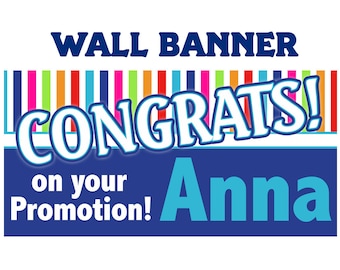 Congrats Banner ~ Personalized Party Banners, Congratulations Banner, Custom Banner, Vinyl Banners, Printed Banners - Birthday Banners