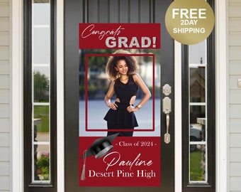 Grad Door Banner | Graduation Banner | Graduation Door Banner | Class of 2024 | Grad Photo Yard Banner | Senior Grad Banner | Congrats Grad