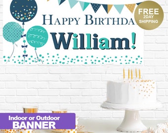 Happy Birthday Banner| Birthday Banner | Personalized Birthday Banner | Boys Birthday Banner | Indoor or Outdoor Banner | Custom Banner