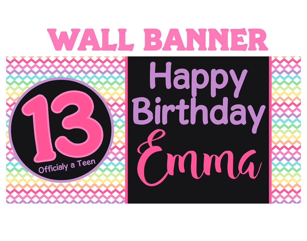 13th Birthday Banner Ideas