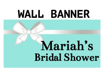 Bridal Shower Party Banner  ~ Wedding Shower Personalized Party Banners, Baby Shower Banner, Printed Vinyl Banner, Custom Banner