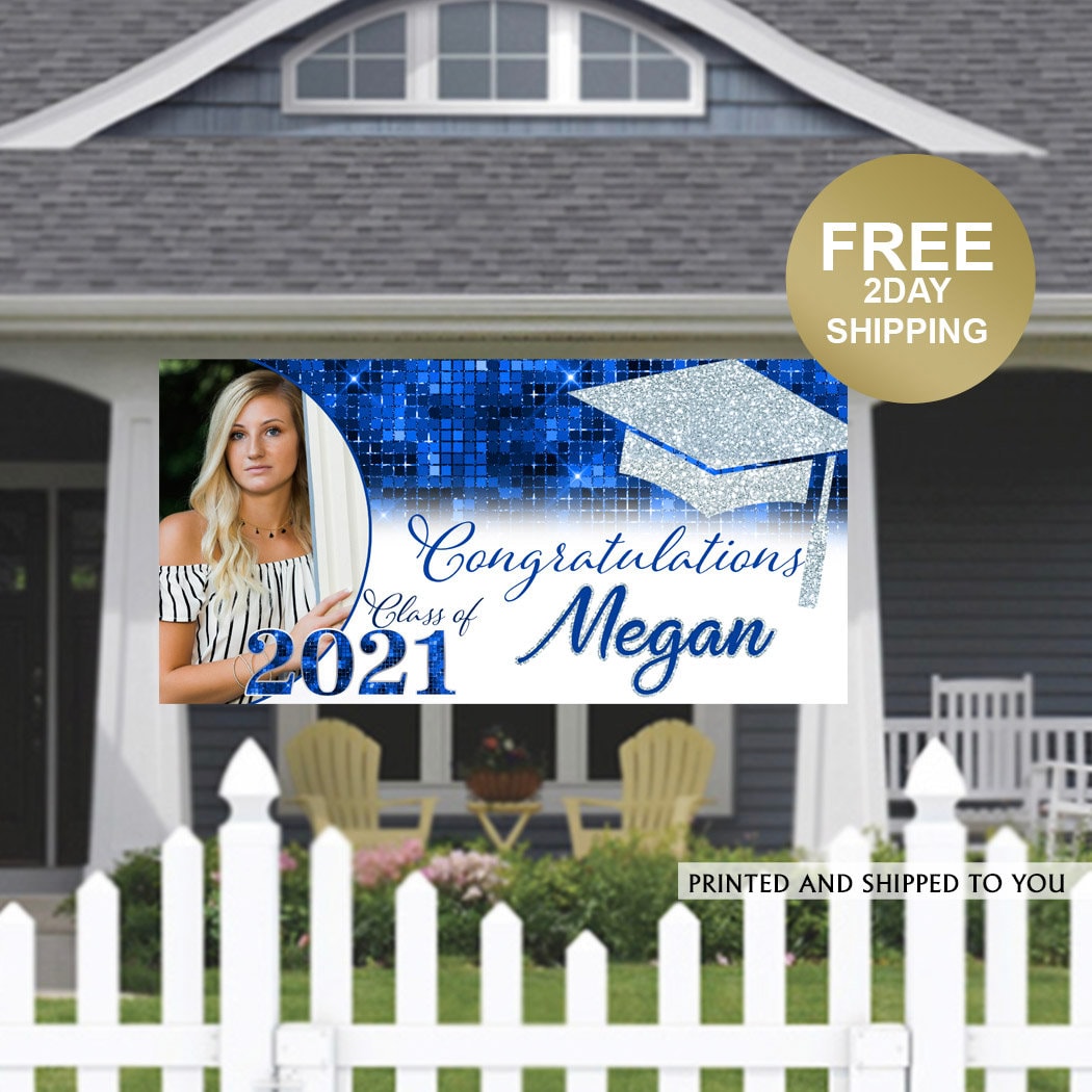 Class of 2021 Graduation Photo Banner Congrats Grad Personalized