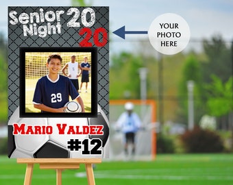 Senior Night Poster, High School Senior Night Poster, Soccer Senior Poster, Photo Poster, Printed Foam Board Poster, Sports Poster