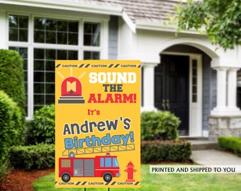 Sound the Alarm Birthday Yard Sign | Quarantine Birthday | Birthday Yard Sign | Birthday Sign | Honk Birthday Yard Sign | Fire Truck Sign