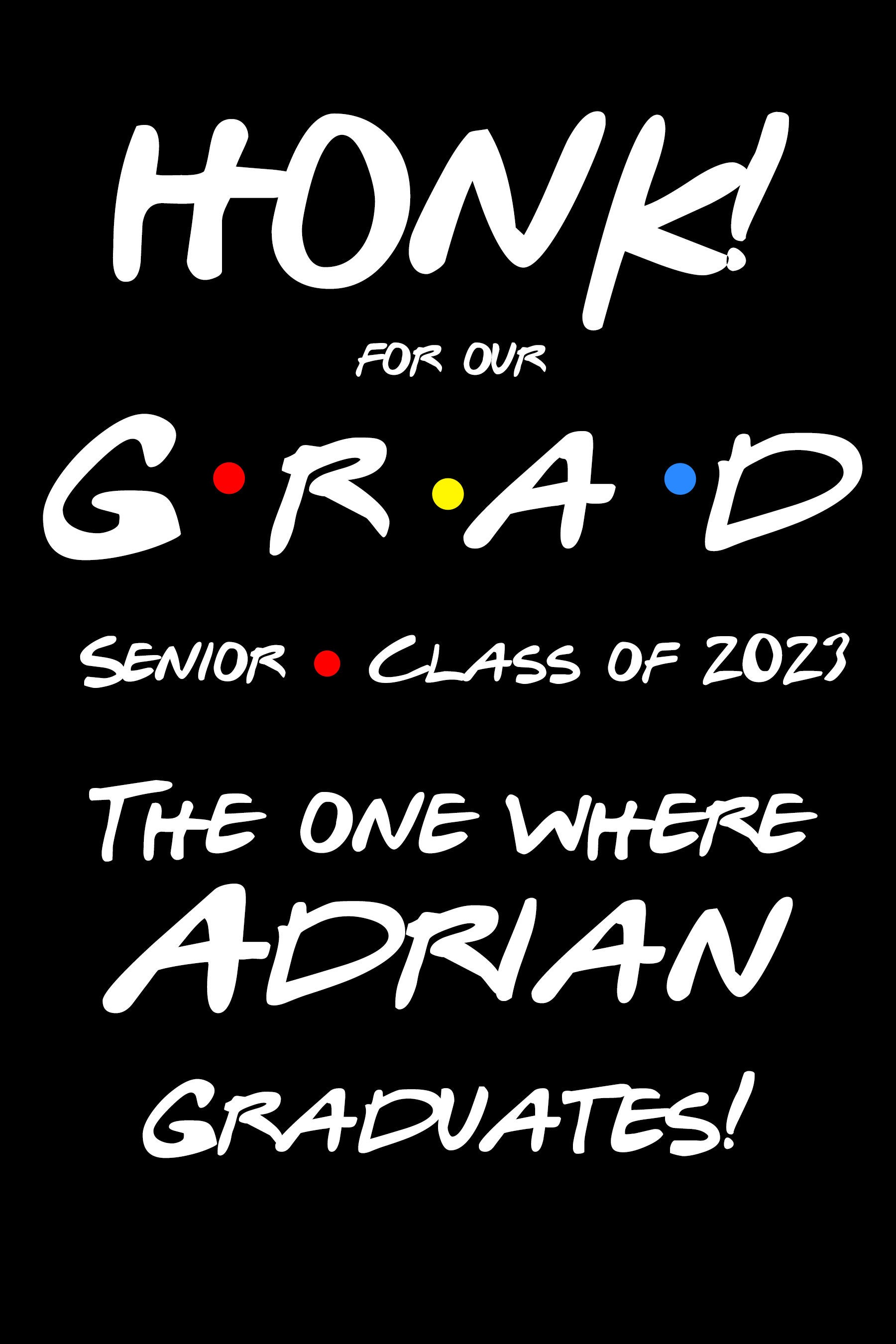 Class of 2023 Graduation Photo Yard Sign High School Senior