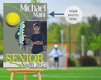 Senior Night Poster - High School Senior Night Poster, Tennis Senior Poster, Tennis Welcome Poster, Printed Foam Board Poster, Sports