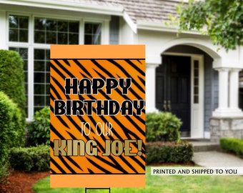 King Birthday Yard Sign | Quarantine Birthday | Birthday Yard Sign | Birthday Sign | 13th Birthday Yard Sign | Happy Birthday Sign | Tiger