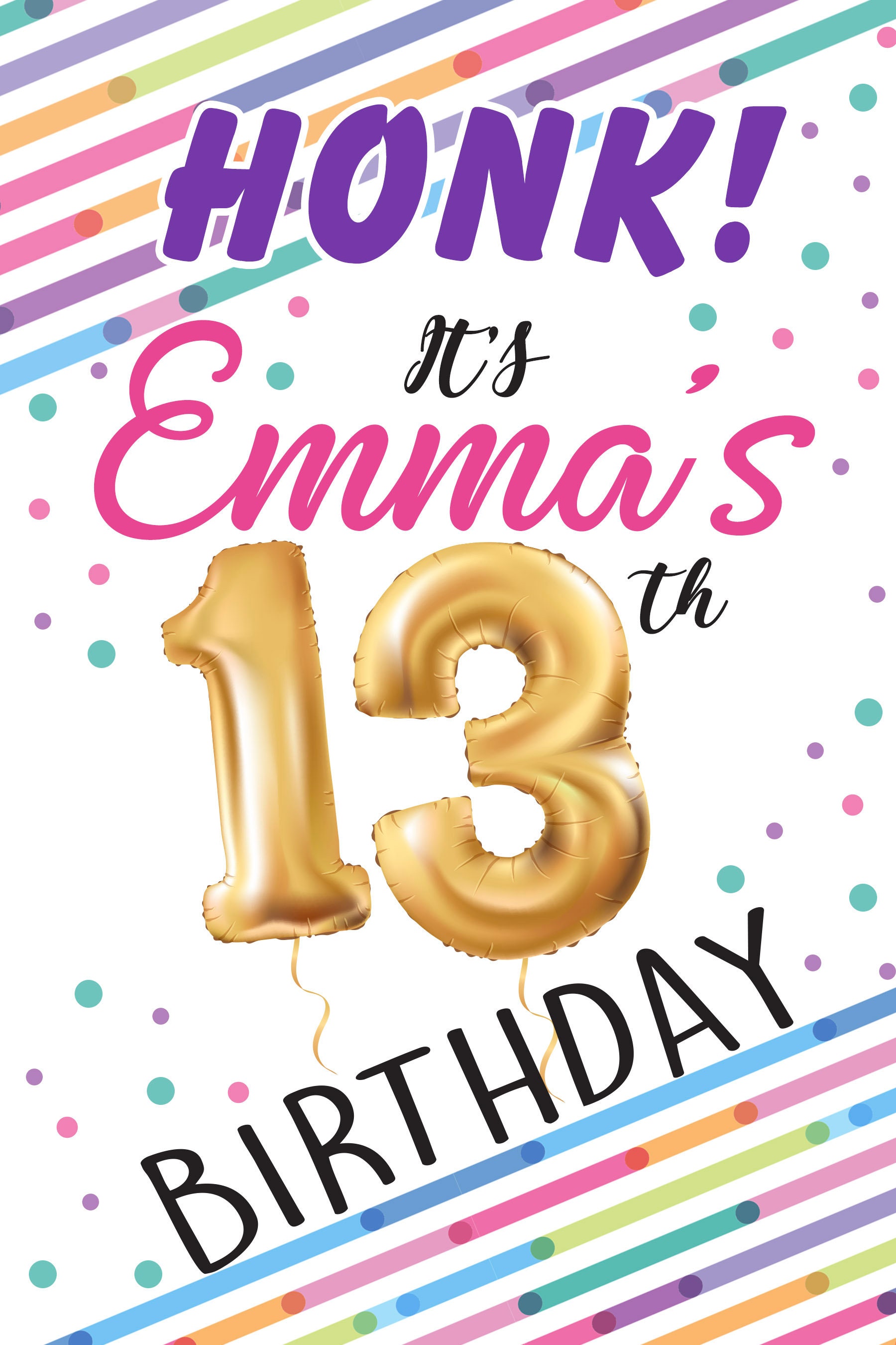 Honk Birthday Yard Sign Quarantine Birthday Birthday Yard Sign