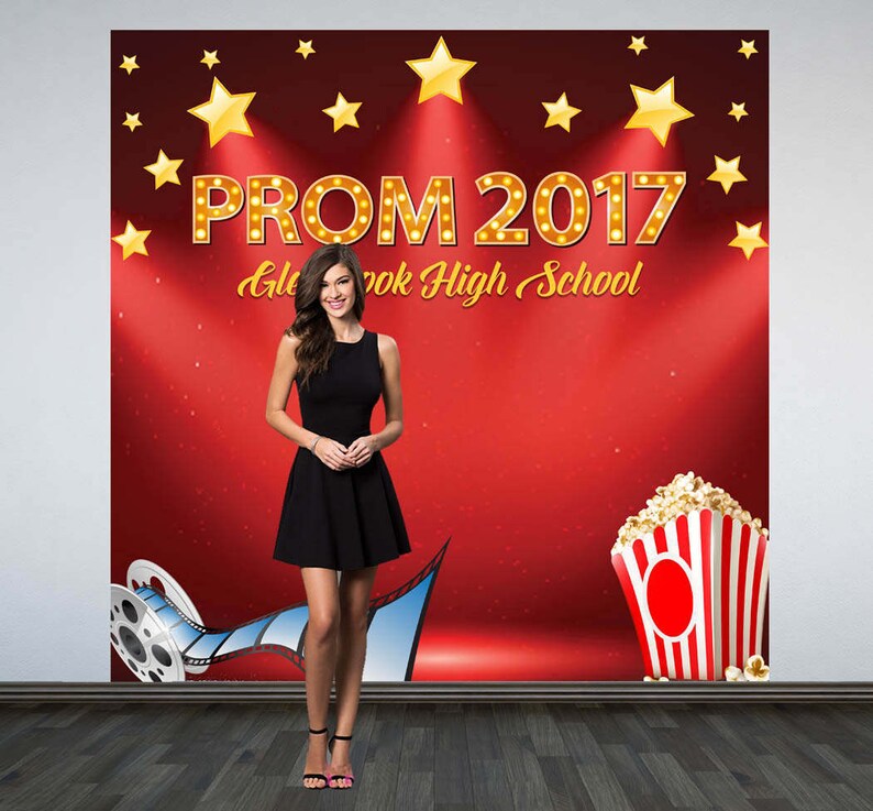 Prom Personalized Photo Backdrop Movie Theme Birthday Photo Etsy