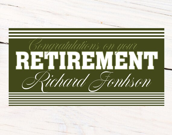 Congratulations Retirement Personalized Banner
