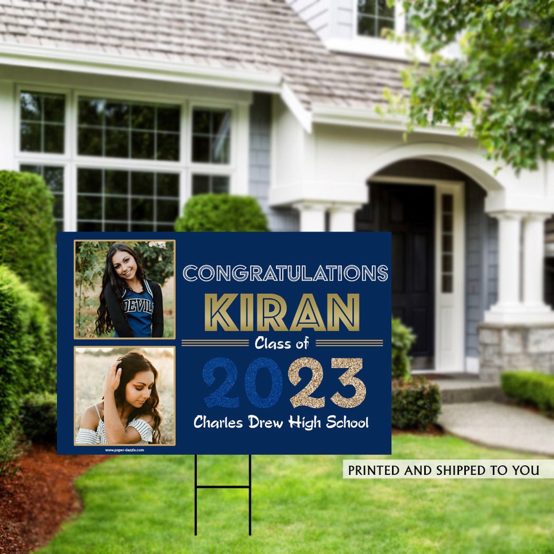 Class of 2023 Graduation Photo Yard Sign - Grad Party Welcome Sign ...
