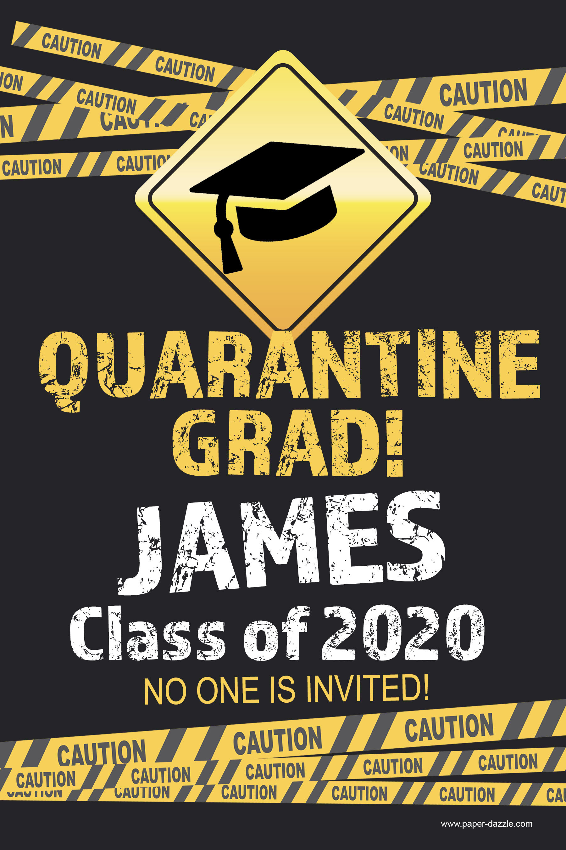 Quarantine Grad Yard Sign | High School Senior Lawn Sign | Class of