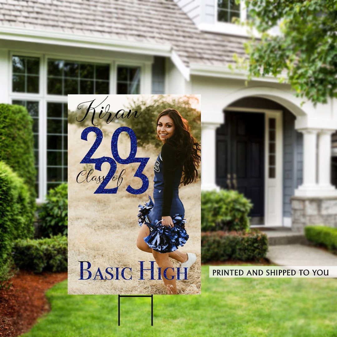 Class of 2023 Graduation Photo Yard Sign Grad Party Sign