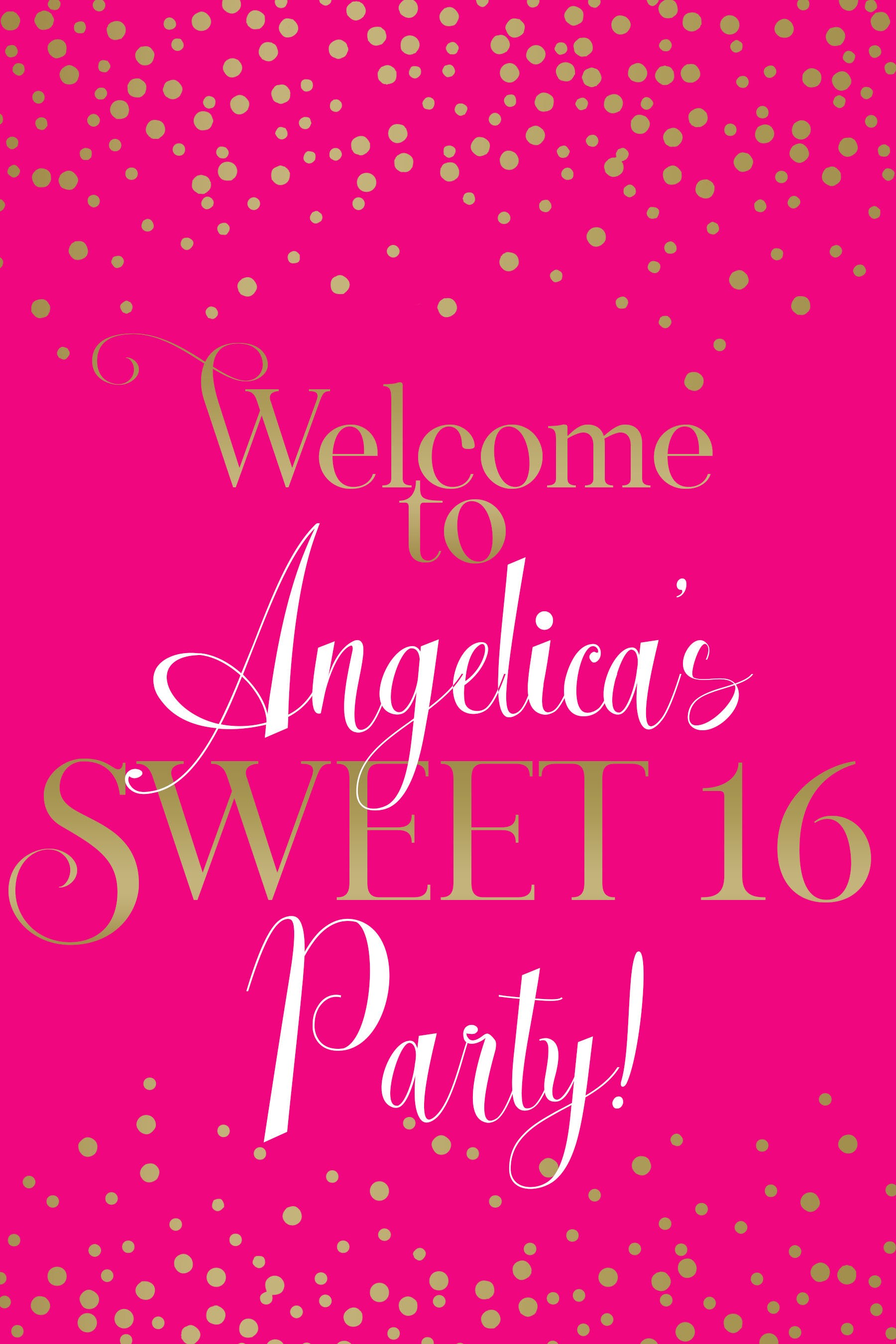 Sweet 16 Party Sign to the Party Sign 16th Birthday