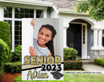 Class of 2023 Graduation Photo Yard Sign - High School Senior Welcome Sign - Welcome Sign Congrats, Grad Lawn Sign, Graduation Yard Sign