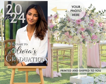 Graduation Photo Welcome Sign | Grad Party Welcome Sign | Graduation Foam Board Sign | Welcome to the Party Sign | Class of 2024 Sign