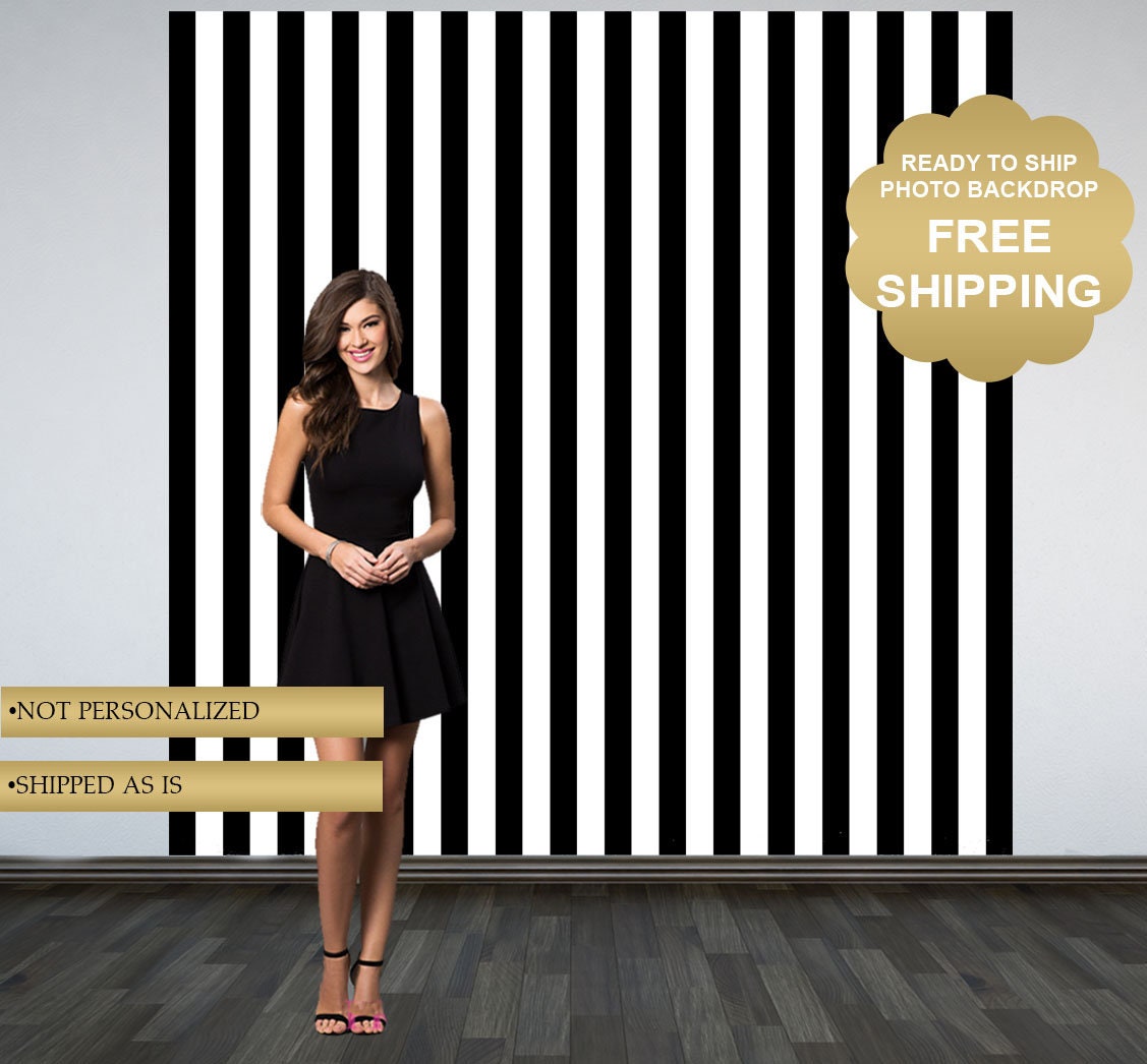 Black and White Stripes Photo Backdrop Printed Backdrop Vinyl