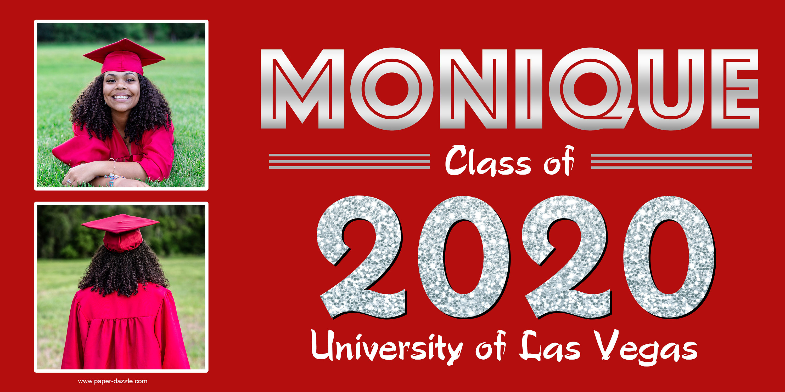 Class of 2020 Graduation Photo Banner Congrats Grad Personalized