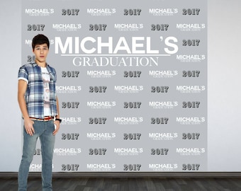 Graduation Personalized Photo Backdrop, Congrats Grad Photo Backdrop, High School Grad Photo Backdrop, Photo Booth Backdrop, Class of 2018