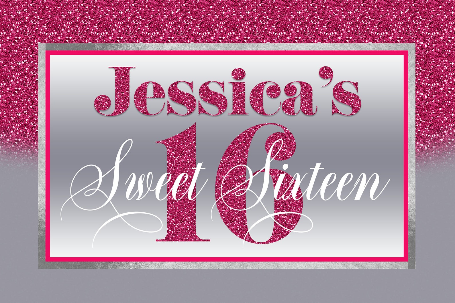 Sweet Sixteen Birthday Personalized Backdrop 16th Birthday - Etsy Hong Kong