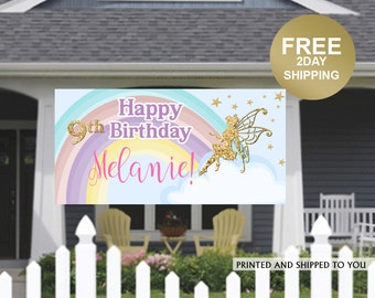 Birthday Banner | Personalized Birthday Banner | Fairy Birthday Vinyl Banner | HONK Birthday Banner | Quarantine Birthday Banner | Rainbow