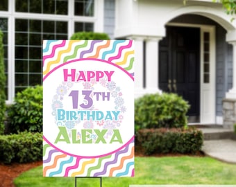 Birthday Yard Sign | Quarantine Birthday | Birthday Yard Sign | Birthday Sign | 13th Birthday Yard Sign | Happy Birthday Sign | Peace Sign