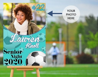 Senior Night Poster, High School Senior Night Poster, Soccer Senior Poster, Photo Poster, Printed Foam Board Poster, Sports Poster