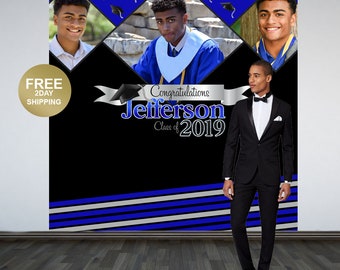 Graduation Backdrop | Congrats Grad Personalized Backdrop | Class of 2023 Photo Backdrop | Photo Booth Backdrop | Printed Photo Backdrop