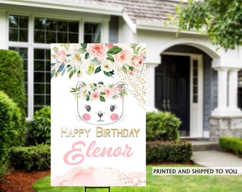 Birthday Yard Sign | Quarantine Birthday Sign | Birthday Yard Sign | Birthday Signs | Kitty Birthday Yard Sign, Happy Birthday Lawn Sign