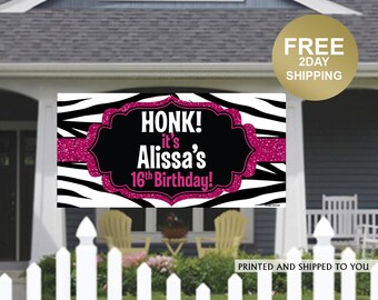 HONK Birthday Banner | Personalized Birthday Banner | Lawn Birthday Banner | Yard Banner | Quarantine Birthday Banner | Kids Birthday Banner