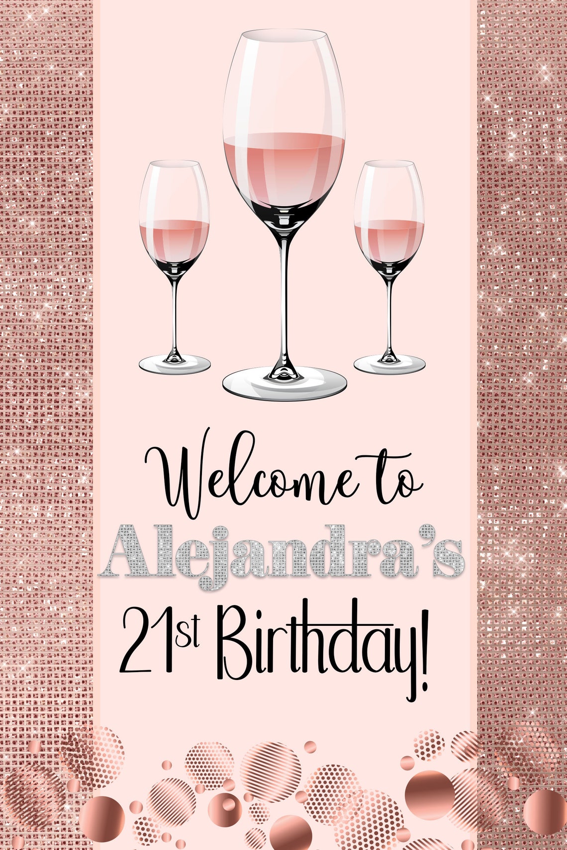 21st Birthday Welcome Sign Rose All Day Sign in Board | Etsy