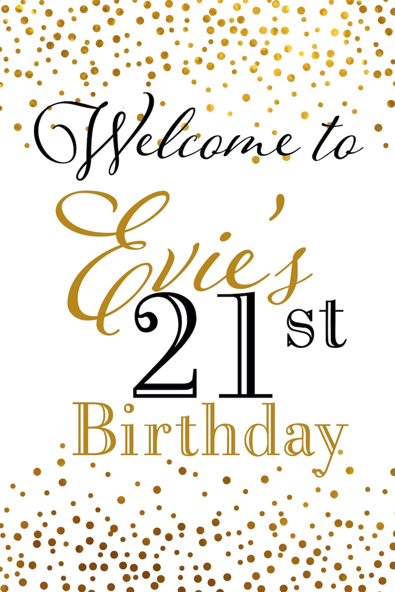 21St Birthday Sign Template 21St Birthday Sign Template