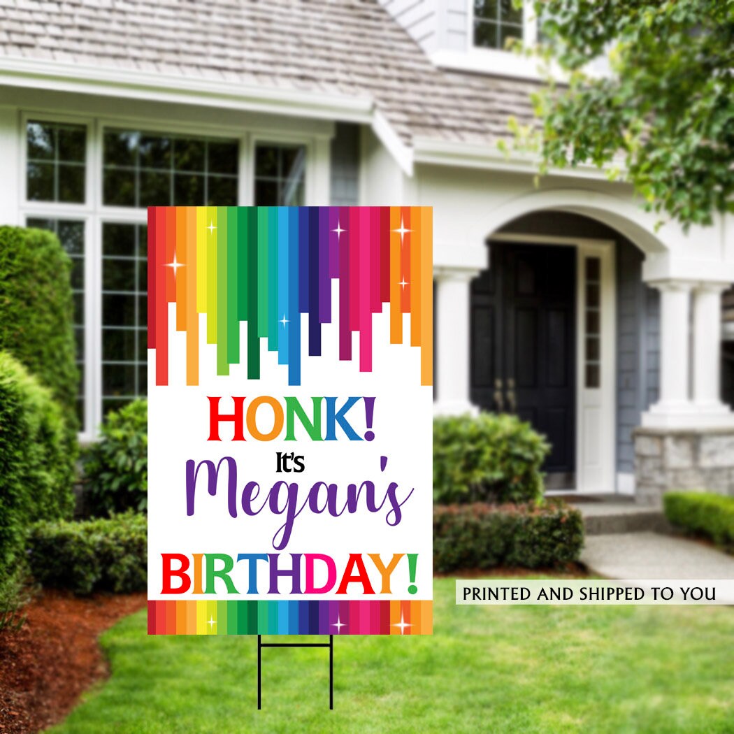Honk Birthday Yard Sign Quarantine Birthday Birthday