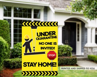 Under Quarantine Yard Sign | Quarantine Birthday | Birthday Yard Sign | Birthday Lawn Sign | Stay Home Yard Sign | Happy Birthday Sign